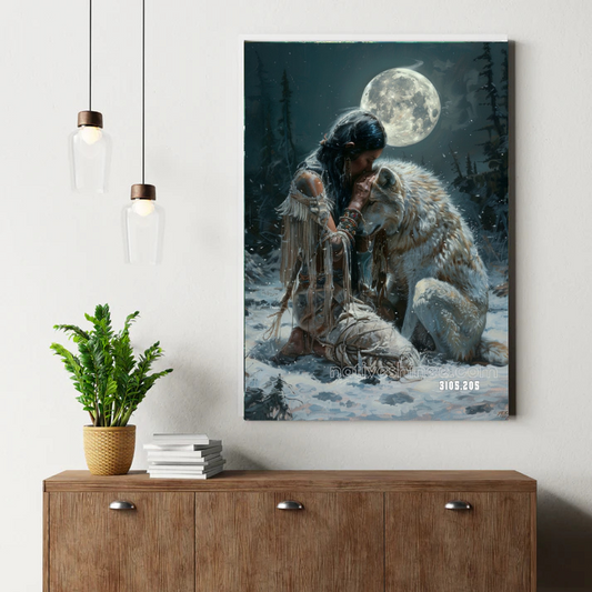 Lunar Wolf Whisper Canvas