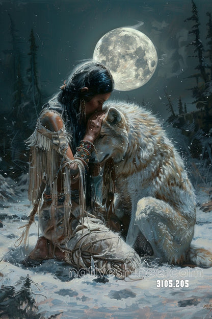 Lunar Wolf Whisper Canvas