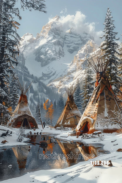 Alpine Winter Sanctuary Canvas