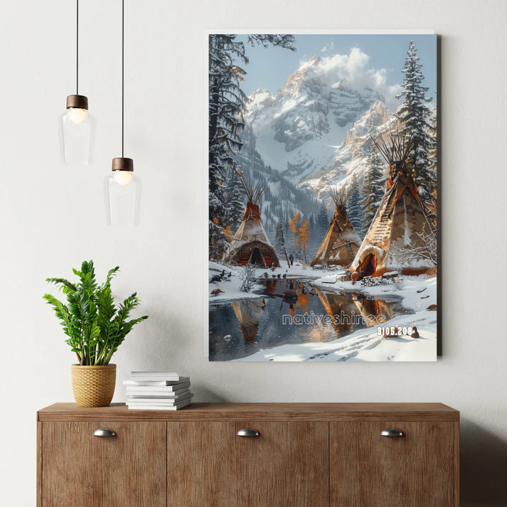Alpine Winter Sanctuary Canvas