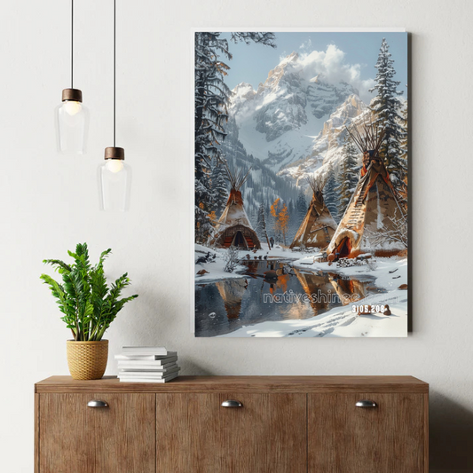 Alpine Winter Sanctuary Canvas