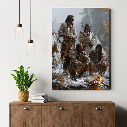 Council by the Fire Canvas