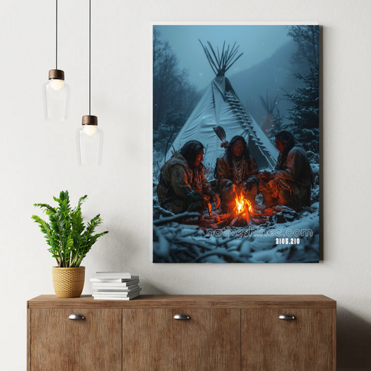 Winter Fire Kinship Canvas