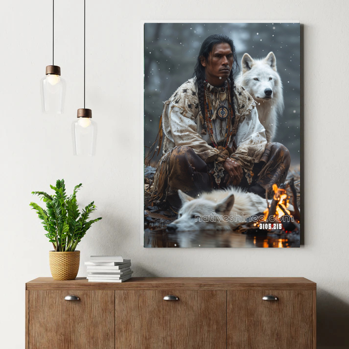 Winter Wolf Companions  Canvas