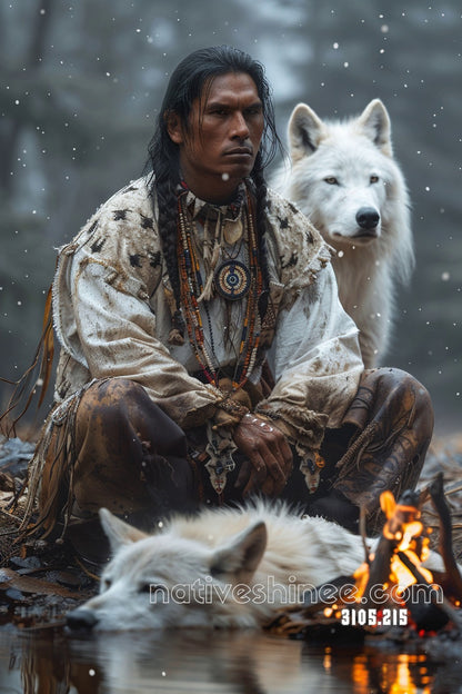 Winter Wolf Companions  Canvas