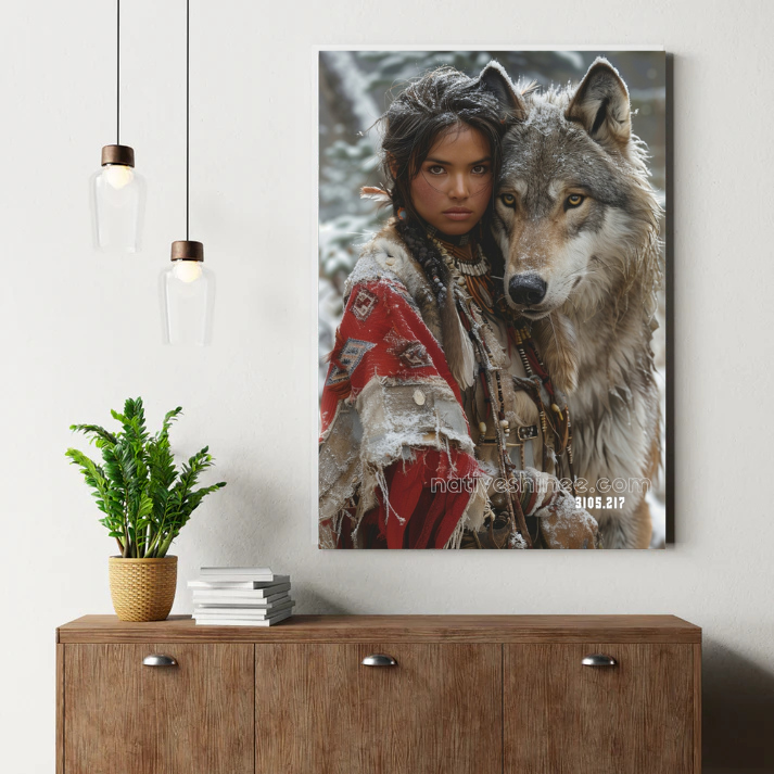 Wolf's Frosted Gaze Canvas