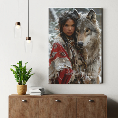 Wolf's Frosted Gaze Canvas