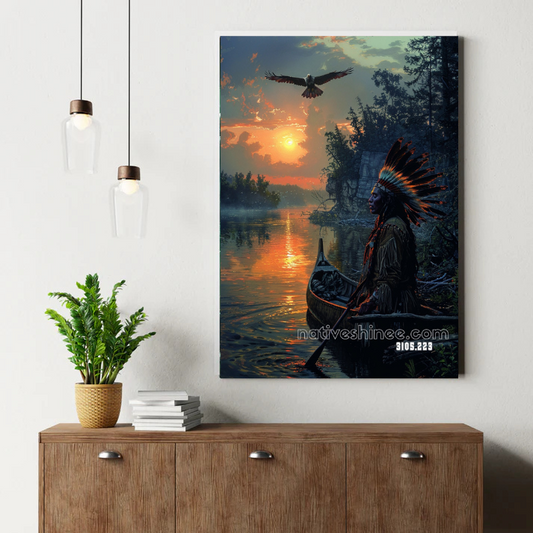 Eagle's Sunset Vigil Canvas