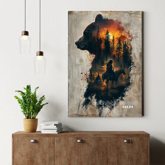 Sunlit Archer of the Wild Grasses Canvas