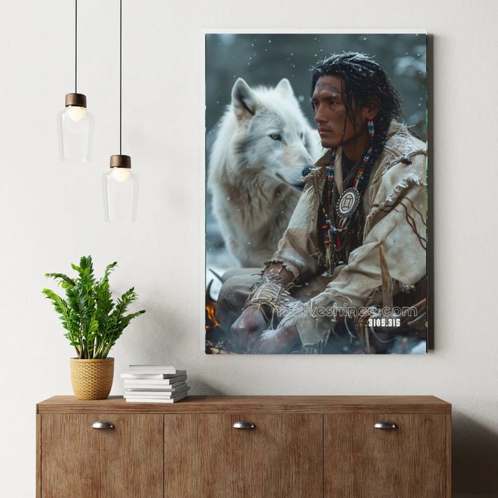 Elder of the Misty Morning Prayer Canvas