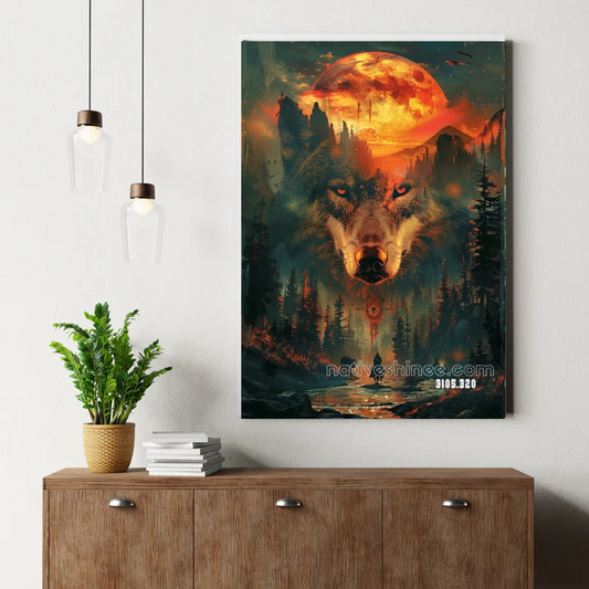 Night Fire Sage Canvas