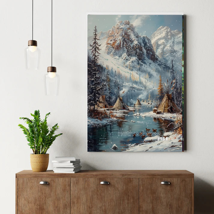 Sentinel of the Snowy Peaks Canvas