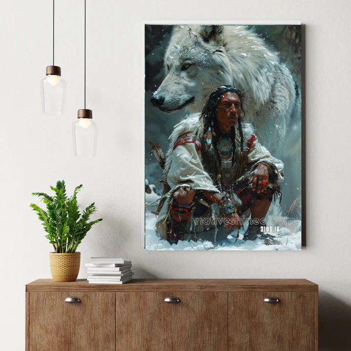 Vision of the Frosty Wolf Canvas