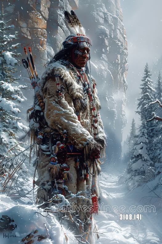 Guardian of the Winter Path Canvas