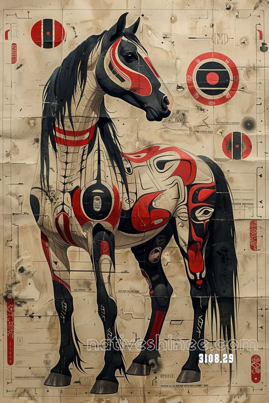 Tribal Equine Elegance Canvas