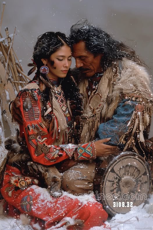 Winter Love Embrace Canvas