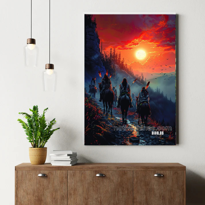 Sunset Warriors' Journey Canvas