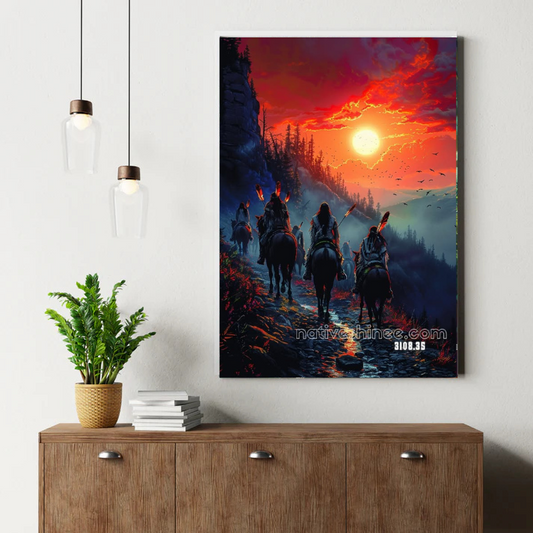 Sunset Warriors' Journey Canvas