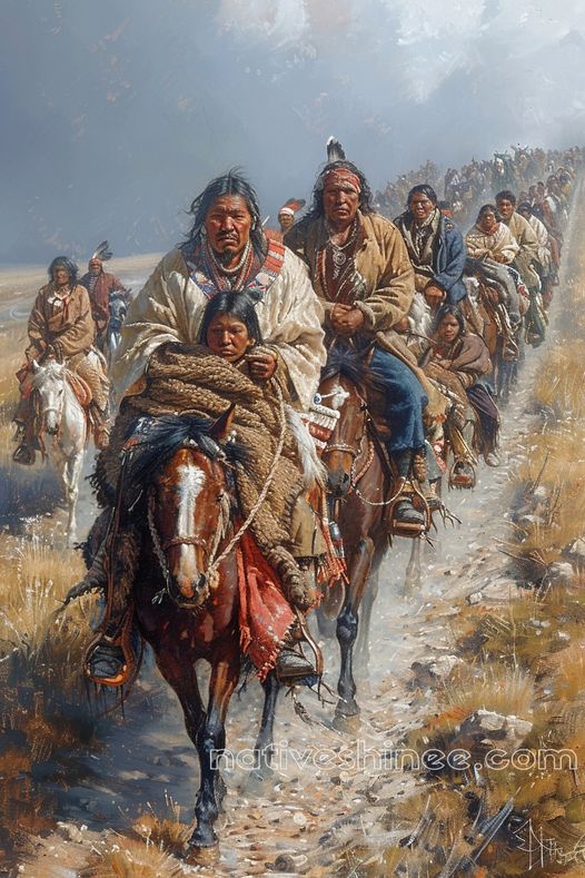 The Unyielding Journey Native American Horse Canvas VA