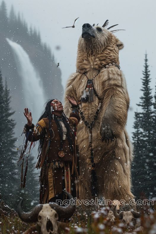 Guardian of the Wild - Bear Spirit  Native American Canvas