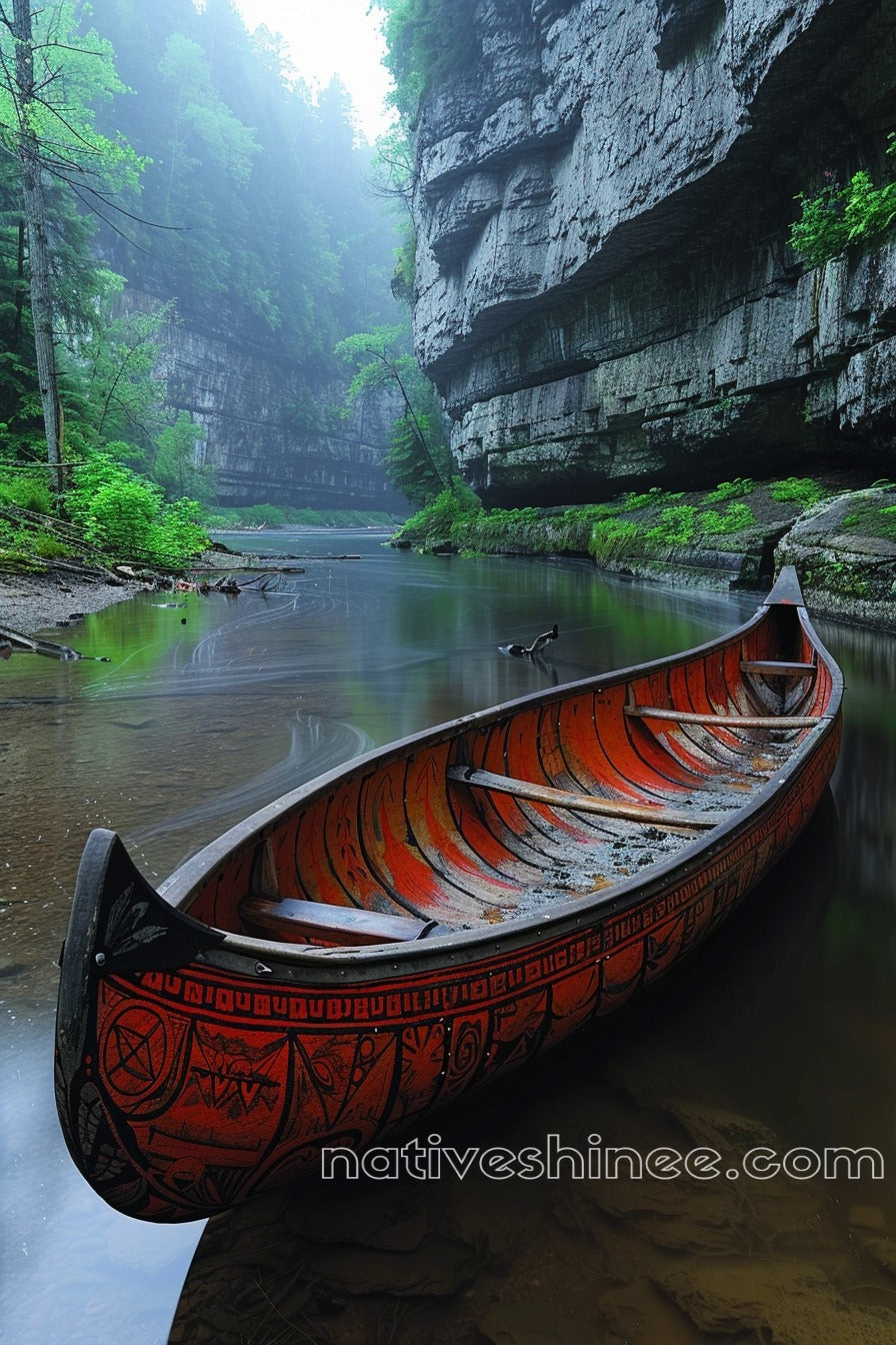 The Heart Guides The Journey Native American Canvas