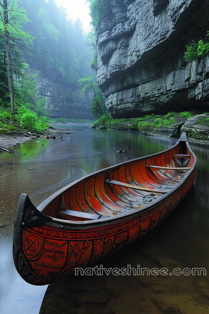 The Heart Guides The Journey Native American Canvas