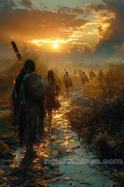 Strength In Each Step Native American Canvas