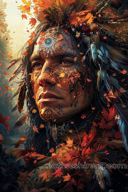 Guardian of Autumn's Essence Native American Canvas VA