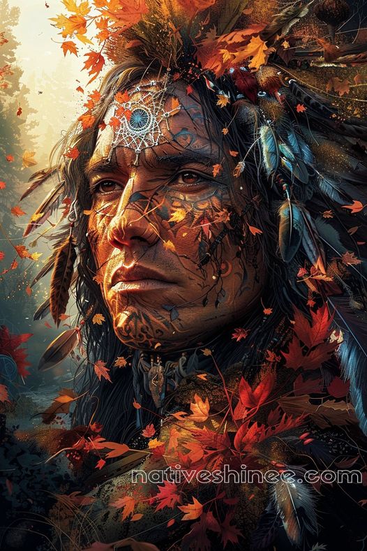 Guardian of Autumn's Essence Native American Canvas VA