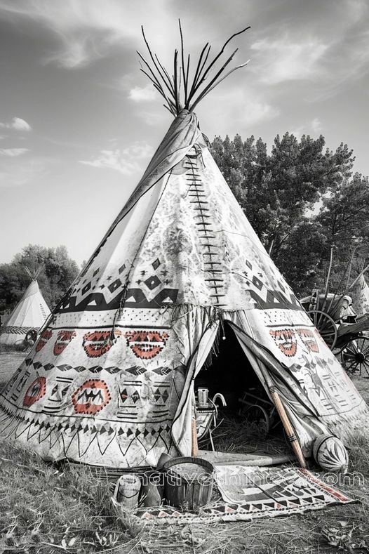 Teepee of Traditions Native American Canvas VA