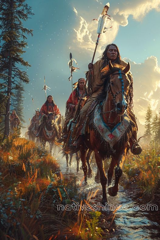 Riders of the Dawn Native American Canvas VA