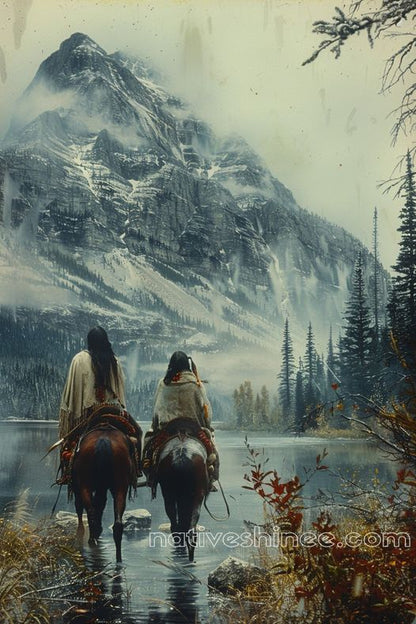 Journey into the Mountains Native American Canvas VA