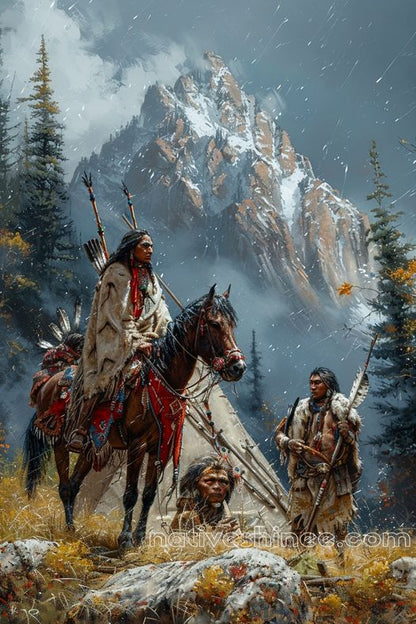 Guardians of the Mountain Native American Canvas VA