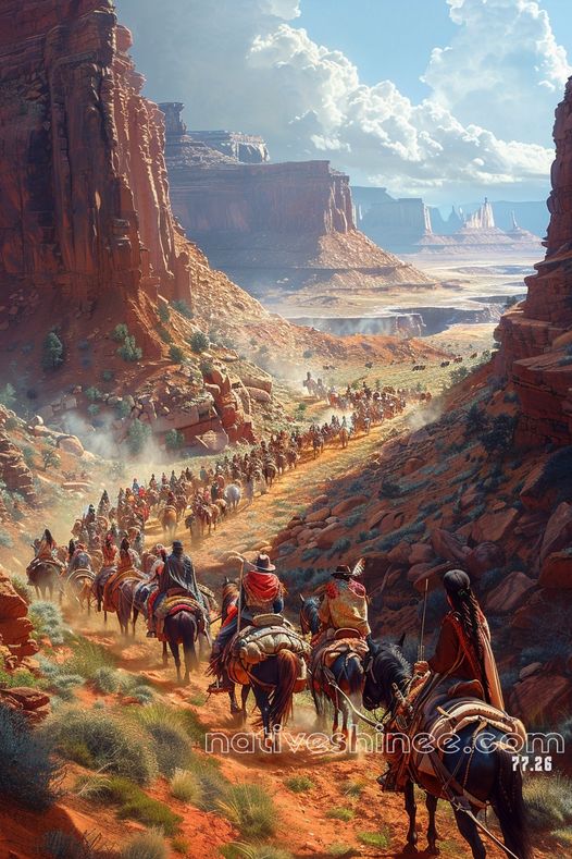 Through the Canyon’s Dust  Native American Canvas VA