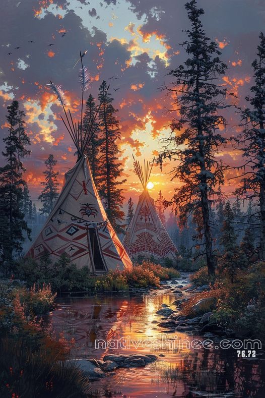 Reflections of Peace Native American Canvas VA