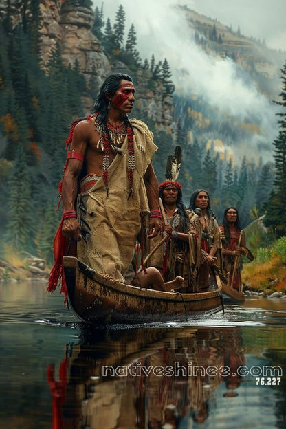 The Silent Journey Native American Canvas VA