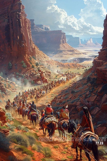 Journey Through the Canyons Native American Canvas