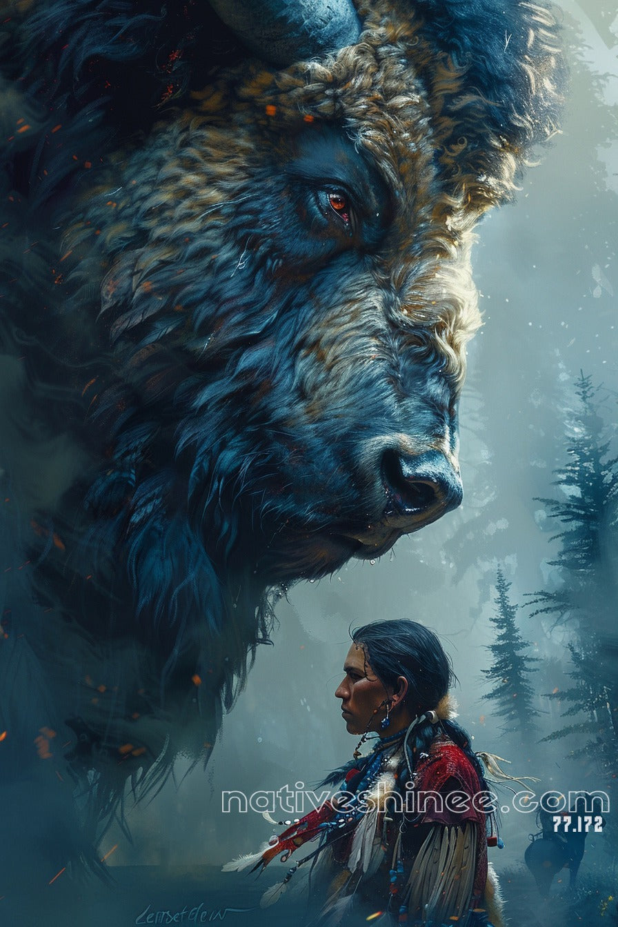 Wilderness Of Life Native American Canvas