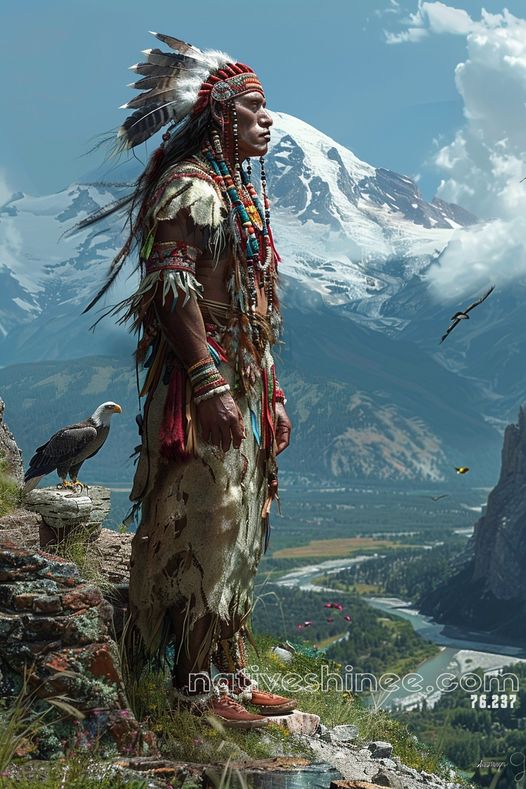 Eagle's View - Warrior Native American Canvas