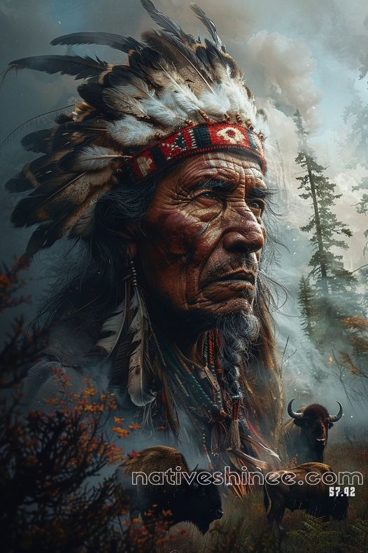 Elder’s Wisdom - Keeper of the Plains Native American Canvas