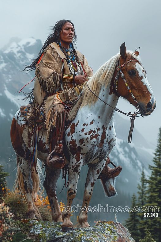 Guardian of the Peaks - Native American Canvas