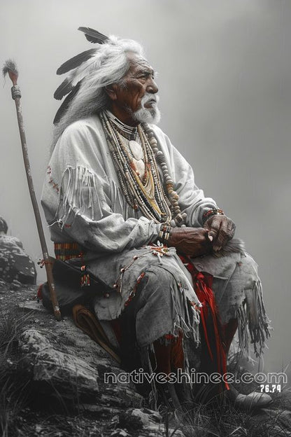 Elder of the Mist Native American Canvas