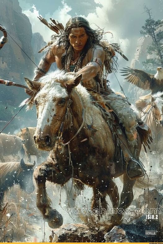 Charge of the Spirit Rider Native American Canvas