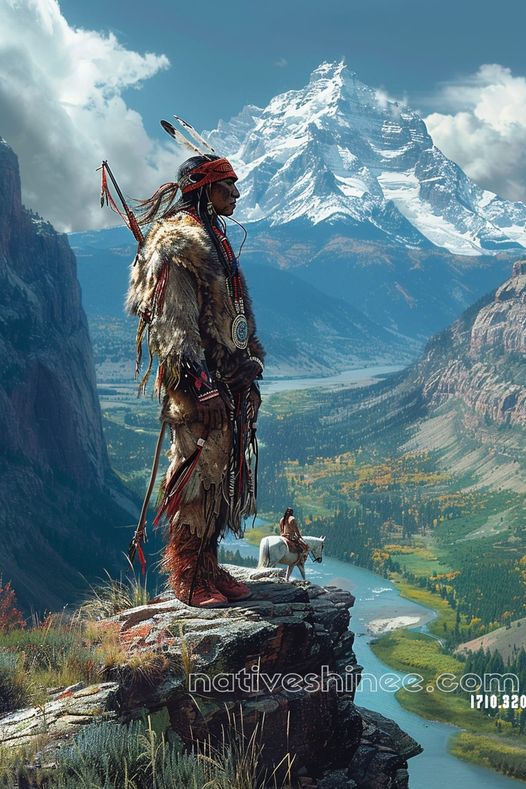 Guardian of the Valley Nature Native American Canvas