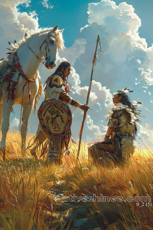 Guided by the Sunlit Plains Native American Canvas