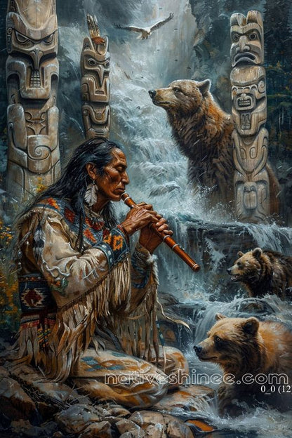 Harmony of the Wild Native American Canvas