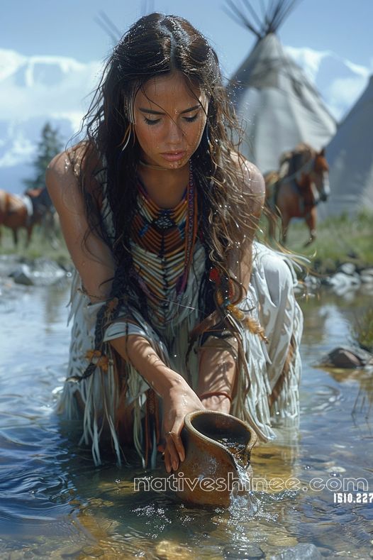 Ritual of the Waters Native American Canvas