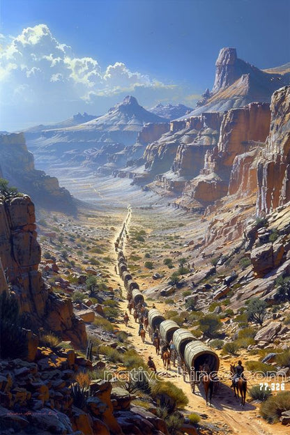 The Long Journey Through the Canyon Native American Canvas