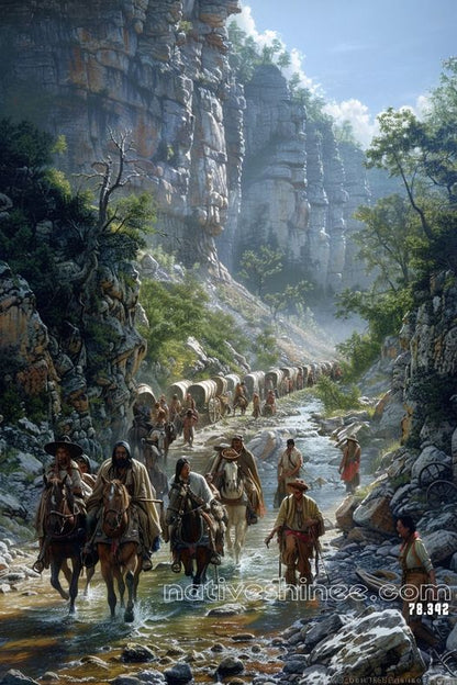 Journey Through the Sacred Canyon Native American Canvas