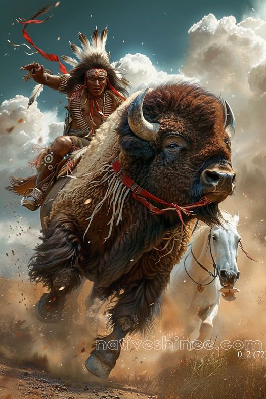 Thunderous Spirit of the Plains Native American Canvas